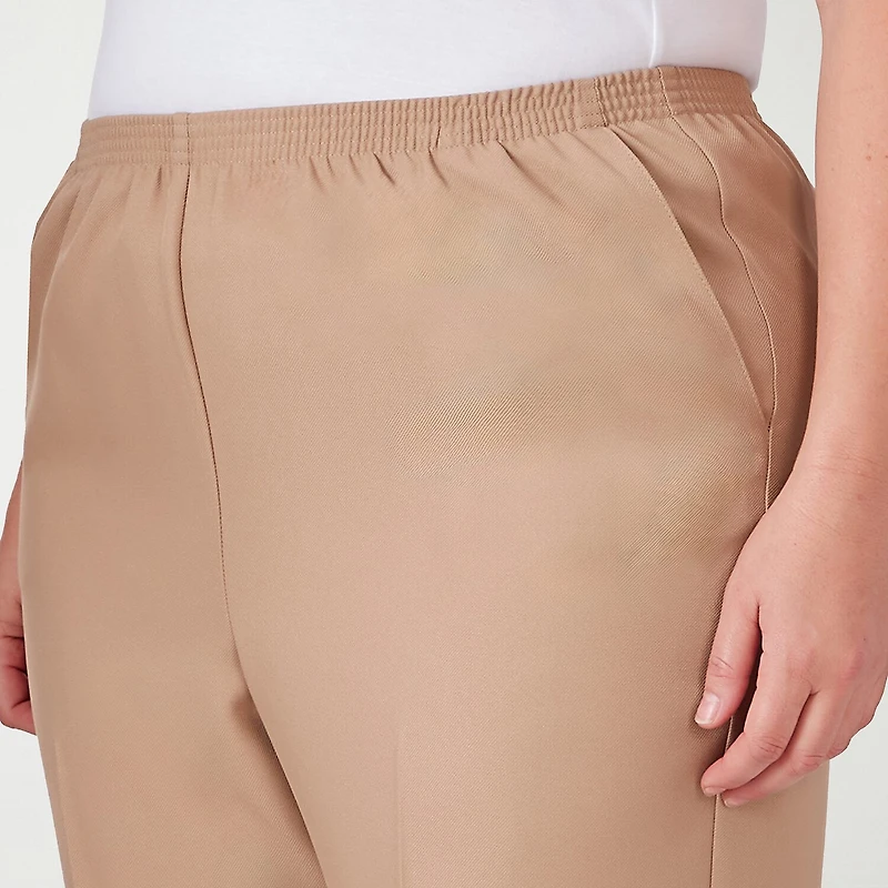 Alfred Dunner Classics Womens Plus Straight Mid Rise Capri Pant