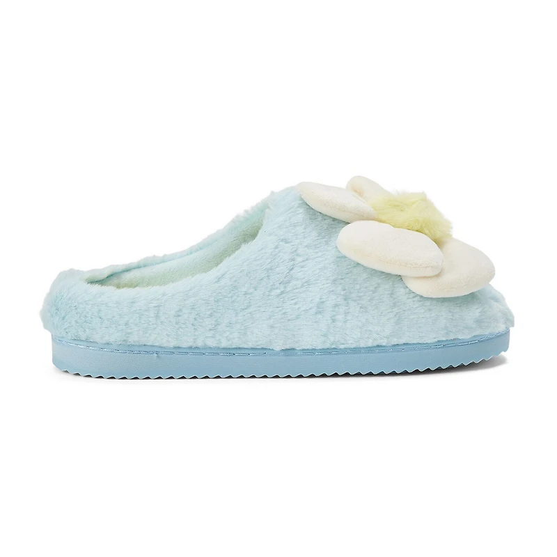 Dearfoams Rosie Furry Icon Womens Memory Foam Clog Slippers