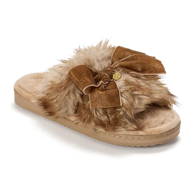 Dearfoams Womens Memory Foam Slip-On Slippers