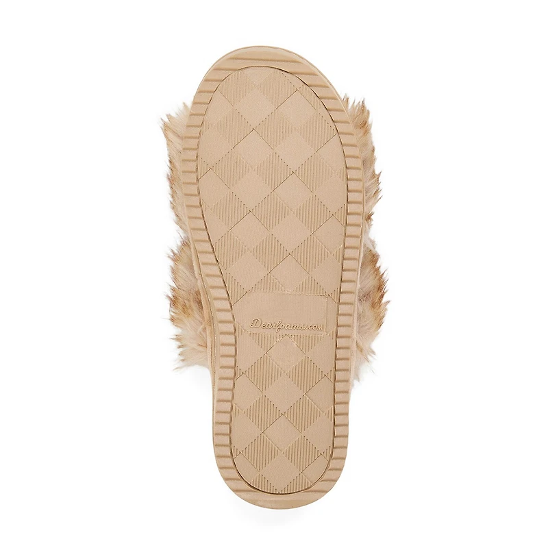 Dearfoams Womens Memory Foam Slip-On Slippers