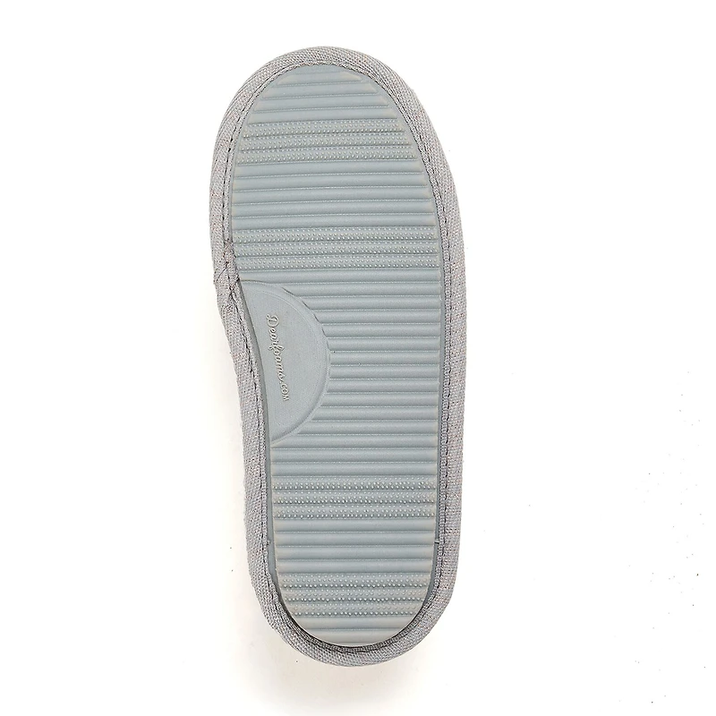 Dearfoams Teddy Heart Scuff Womens Memory Foam Slip-On Slippers