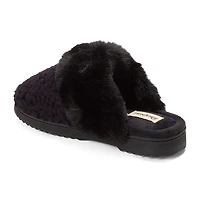 Dearfoams Courtney Knit Scuff Womens Memory Foam Slip-On Slippers