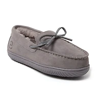 Dearfoams Harriet Genuine Suede Moc Womens Slip-On Slippers