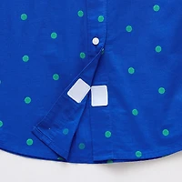 St. John's Bay Womens Plus Easy-on + Easy-off Hidden Access Opening Roll Short Sleeve Regular Fit Button-Down Shirt