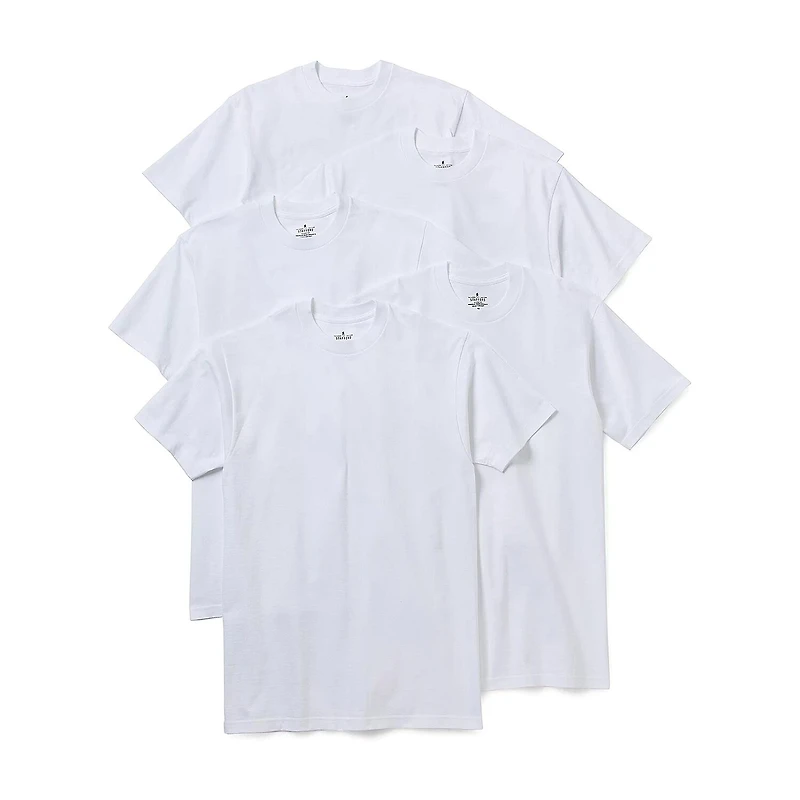 Stafford Heavyweight Cotton Bonus Pack Mens 5 Short Sleeve Crew Neck T-Shirt