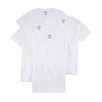Stafford Dry + Cool Mens 4 Pack Short Sleeve V Neck MOISTURE_WICKING T-Shirt
