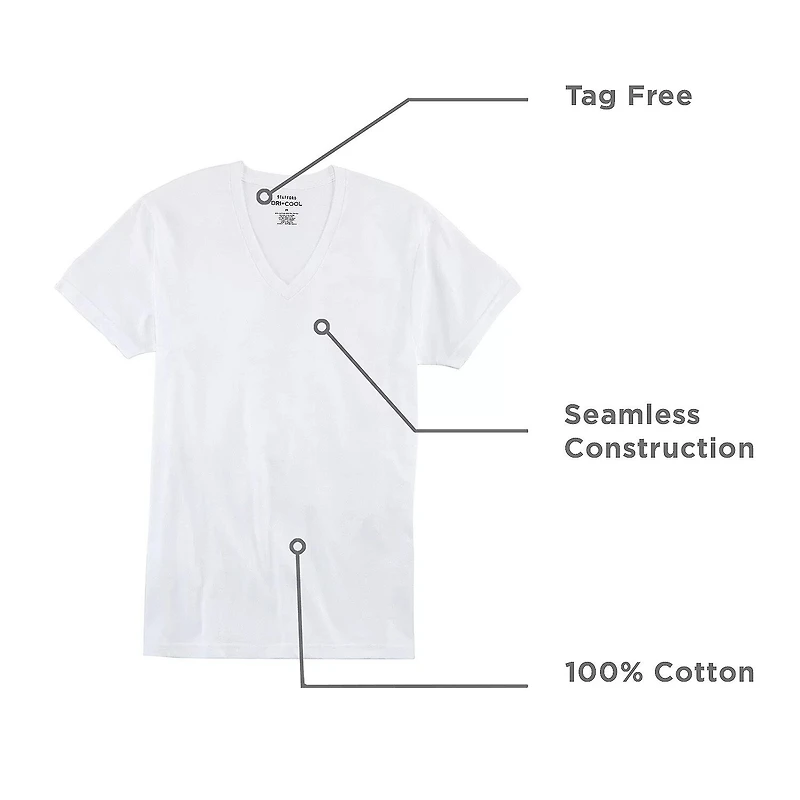 Stafford Super Soft Cotton Mens 4 Pack Short Sleeve V Neck T-Shirt