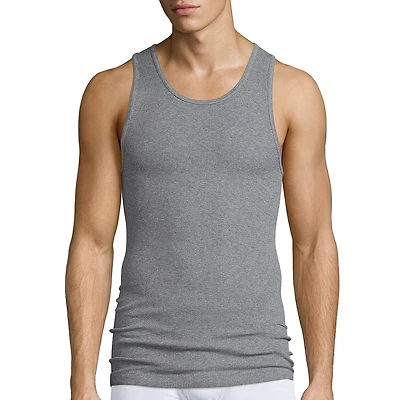 Stafford Super Soft Cotton Mens Round Neck Sleeveless 4 Pack Tank