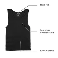 Stafford Super Soft Cotton Mens Round Neck Sleeveless 4 Pack Tank
