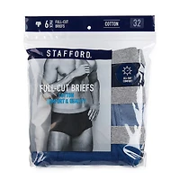 Stafford Cotton Full Cut Mens 6 Pack Briefs 302852