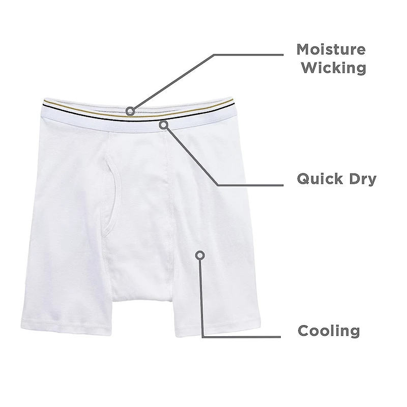 Stafford Dry + Cool Mens Big 4 Pack Boxer Briefs 302869