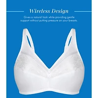 BestForm Floral Trim Wireless Cotton Bra- 5006233