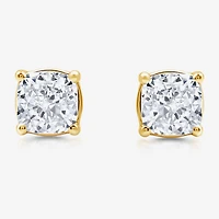 Ever Star (G / Vs2) 2 CT. T.W. Lab Grown White Diamond 14K Gold 14K White Gold Round Cushion Stud Earrings
