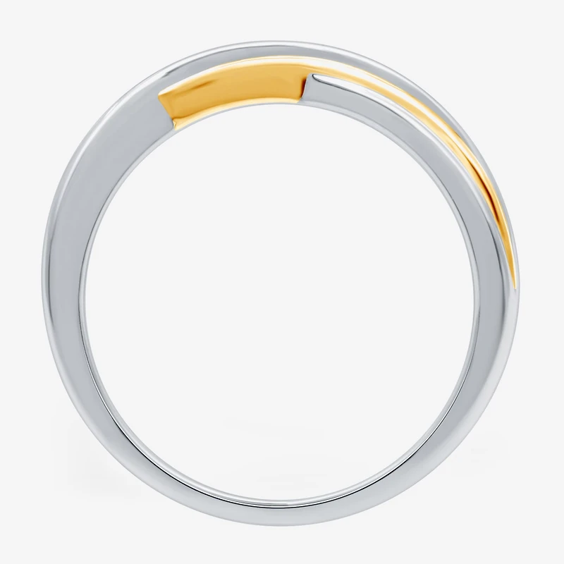 (H-I / I1) Womens 1/4 CT. T.W. Lab Grown White Diamond 14K Gold Over Silver Wedding Band