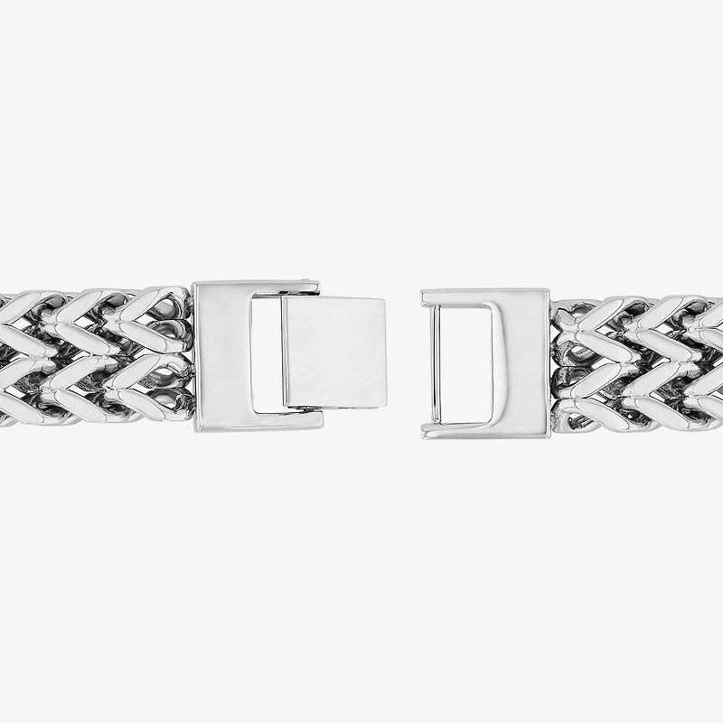 Mens Stainless Steel 8 1/2 Inch Link Chain Bracelet