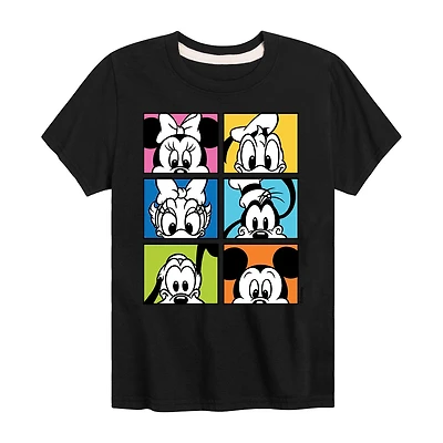 Disney Collection Little & Big Kid Boys Crew Neck Short Sleeve Regular Fit Mickey and Friends Graphic T-Shirt