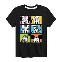 Disney Collection Little & Big Kid Boys Crew Neck Short Sleeve Regular Fit Mickey and Friends Graphic T-Shirt
