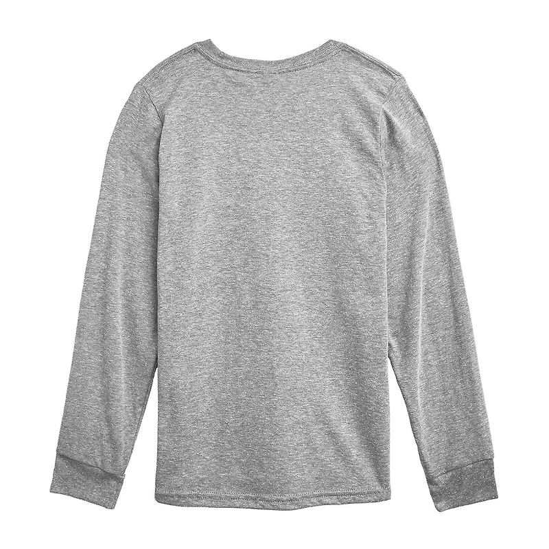 Disney Collection Little & Big Kid Girls Crew Neck Long Sleeve Regular Fit Minnie Mouse Graphic T-Shirt