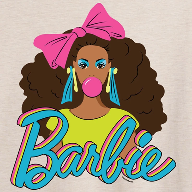 Black History Month Womens Juniors Scoop Neck Short Sleeve Regular Fit Barbie Graphic T-Shirt