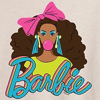 Black History Month Womens Juniors Scoop Neck Short Sleeve Regular Fit Barbie Graphic T-Shirt