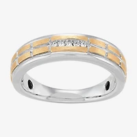 Limited Quantities! Mens Diamond Accent Natural White Diamond 14K Two Tone Gold Fashion Ring