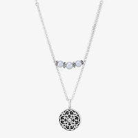 Limited Quantities! Womens Dyed Cultured Freshwater Pearl Sterling Silver 18 / Inch Pendant Necklace