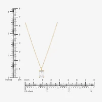 ( H-I/Si1-Si2 ) 2 CT. Lab-Grown Diamond 14K Gold Emerald 18 Inch Pendant Necklace