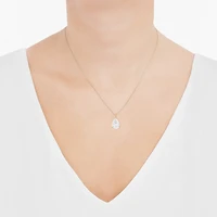 ( H-I/Si1-Si2 ) 2 CT.  Lab-Grown Diamond 14K Gold Pear 18 Inch Pendant Necklace