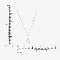 ( H-I/Si1-Si2 ) 2 CT.  Lab-Grown Diamond 14K Gold Pear 18 Inch Pendant Necklace