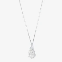 ( H-I/Si1-Si2 ) 2 CT.  Lab-Grown Diamond 14K Gold Pear 18 Inch Pendant Necklace