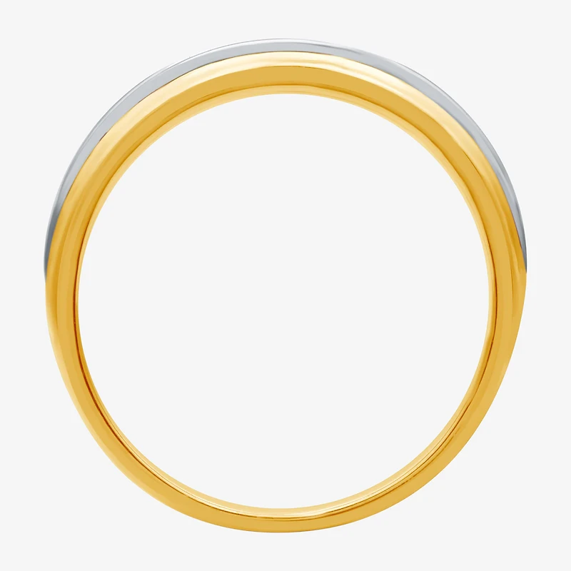 I Said Yes (H-I / I1) Mens 1/4 CT. T.W. Lab Grown White Diamond 14K Two Tone Gold Over Silver Wedding Band