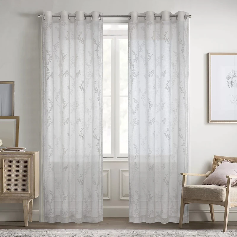 Habitat Anita Grommet Top Sheer Single Curtain Panel