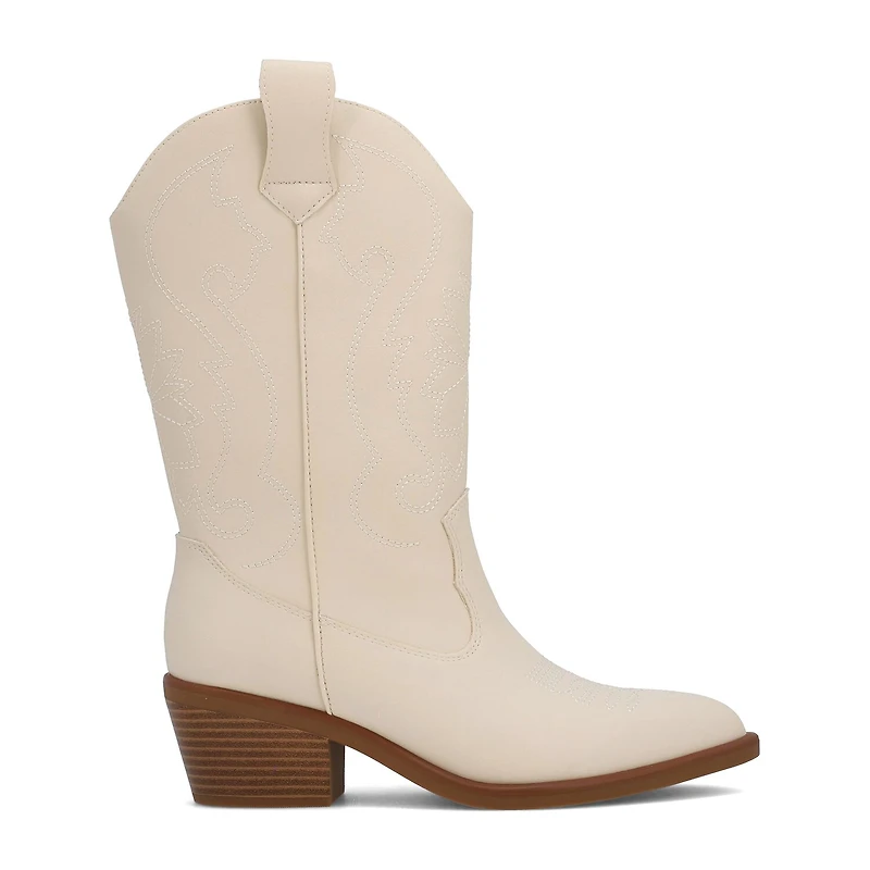 Mia Girl Womens Faylinn Stacked Heel Cowboy Boots