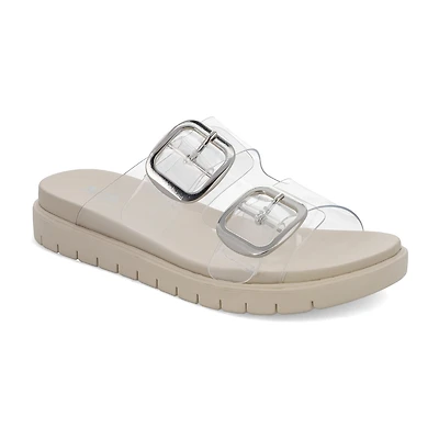 Mia Girl Womens Natesi Adjustable Strap Jelly Flat Sandals
