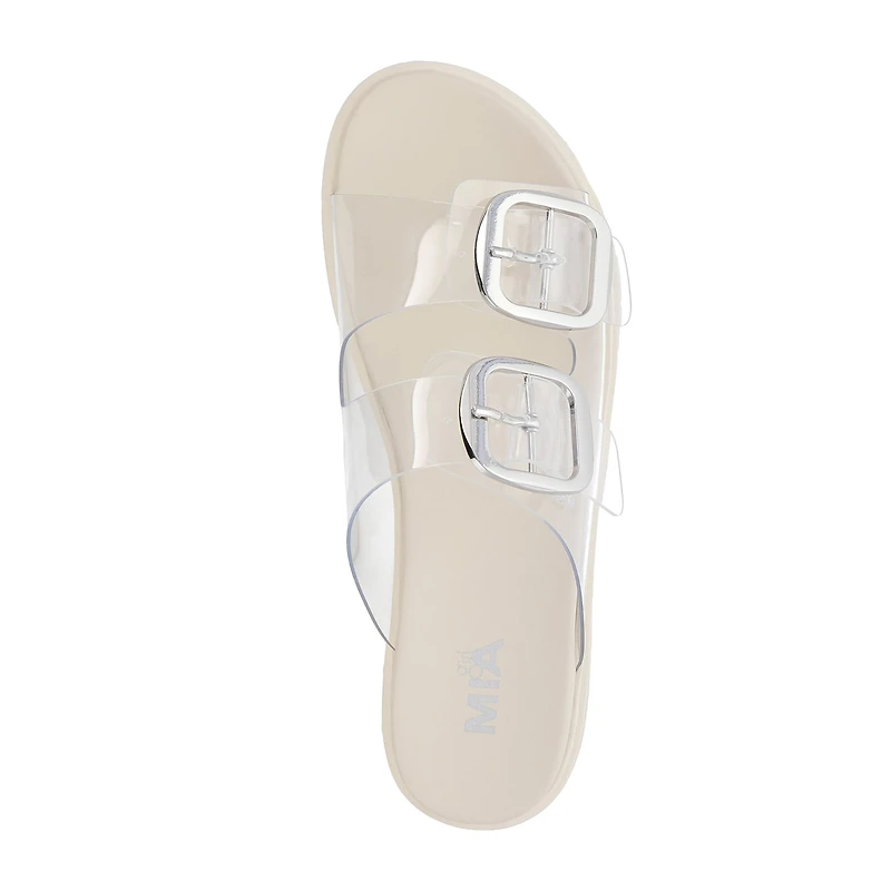 Mia Girl Womens Natesi Adjustable Strap Jelly Flat Sandals