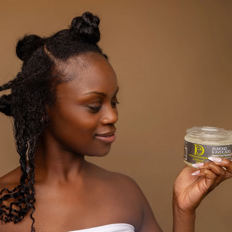Design Essentials Almond & Avocado Honey Curl Forming Custard Styling Product 12 oz.