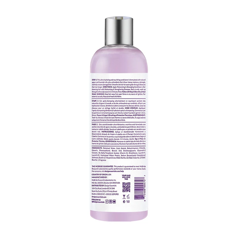 Design Essentials Agave & Lavender Moisturizing & Detangling Conditioner 12 oz.