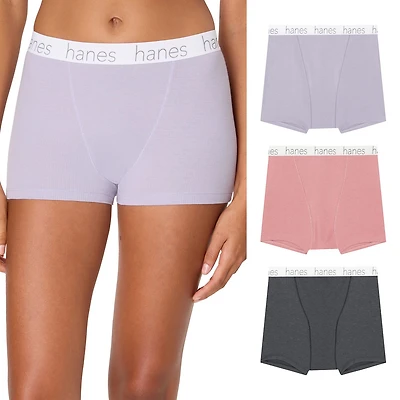 Hanes Womens Multi-Pack Boyshort Panty 45uobb