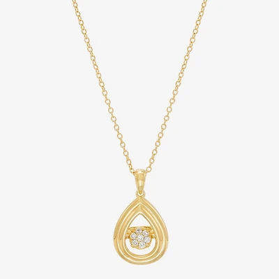 Limited Quantities! Womens 1/10 CT. T.W. Lab Grown White Diamond 14K Gold Over Silver 18 Inch Pendant Necklace