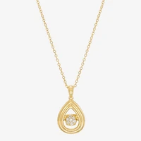 Limited Quantities! Womens 1/10 CT. T.W. Lab Grown White Diamond 14K Gold Over Silver 18 Inch Pendant Necklace