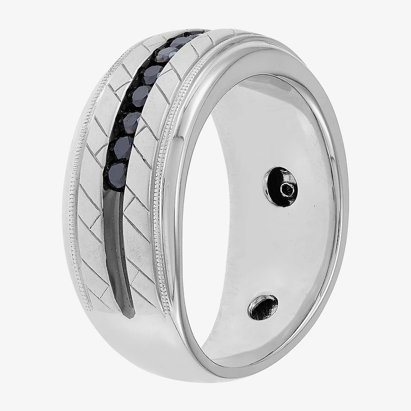 Midnight Black Limited Quantities! Mens 1/2 CT. T.W. Natural Black Diamond 10K Gold Fashion Ring