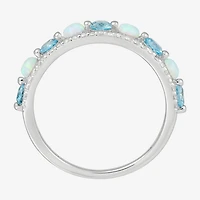 Limited Quantities! Womens 4.5MM Multi Color Sterling Silver Band