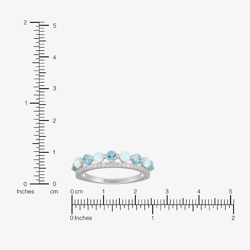 Limited Quantities! Womens 4.5MM Multi Color Sterling Silver Band