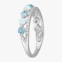 Limited Quantities! Womens 4.5MM Multi Color Sterling Silver Band