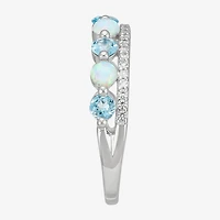 Limited Quantities! Womens 4.5MM Multi Color Sterling Silver Band