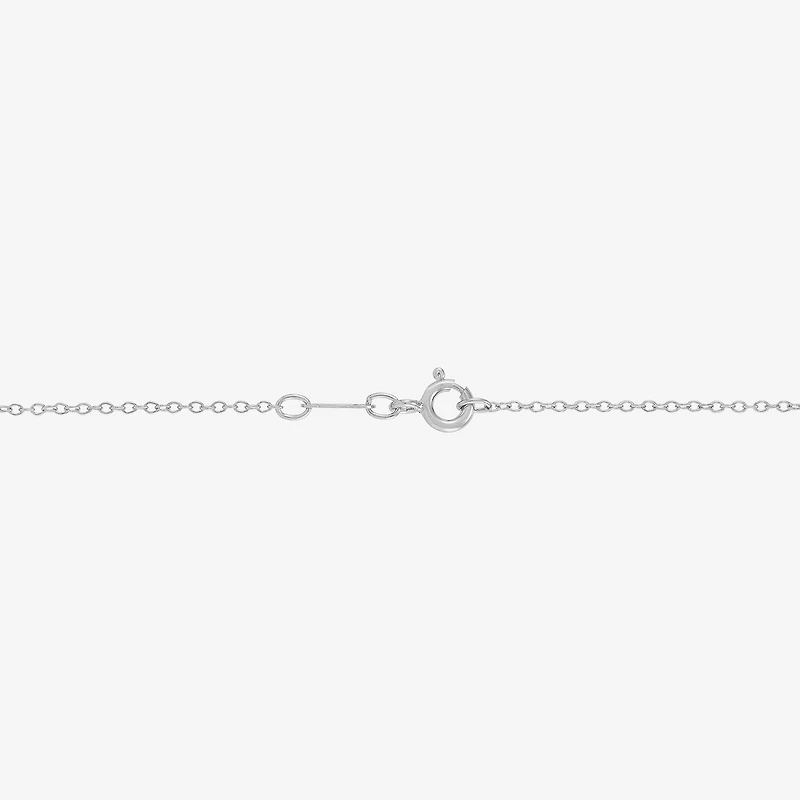 Limited Quantities! Womens Diamond Accent Lab Created White Opal Sterling Silver Heart 18 Inch Pendant Necklace