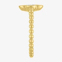 Diamond Addiction (G-H / Si2-I1) Womens 1/3 CT. T.W. Lab Grown White Diamond 10K Gold Flower Cocktail Ring