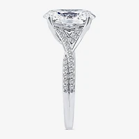 Signature By Modern Bride (F/Vs2) Womens 3 1/4 CT. T.W. Lab Grown White Diamond 14K Gold Oval Side Stone Engagement Ring