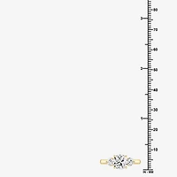 Love Lives Forever (F / Si1-Si2) Womens 2 CT. T.W. Lab Grown White Diamond 10K Gold Round 3-Stone Engagement Ring