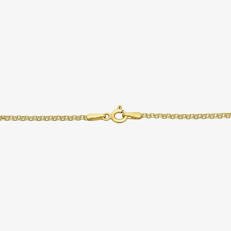 Womens 10K Gold Inch Link Chain Necklace